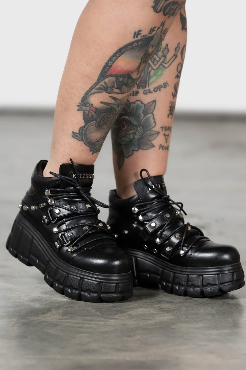 Killstar Step Up Trainers Černé | NVISXE-380