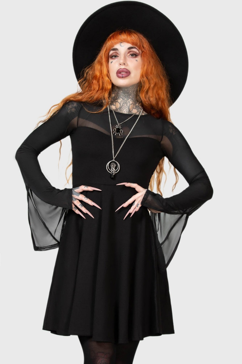 Killstar Struck By Night Šaty Černé | YHWRDI-160