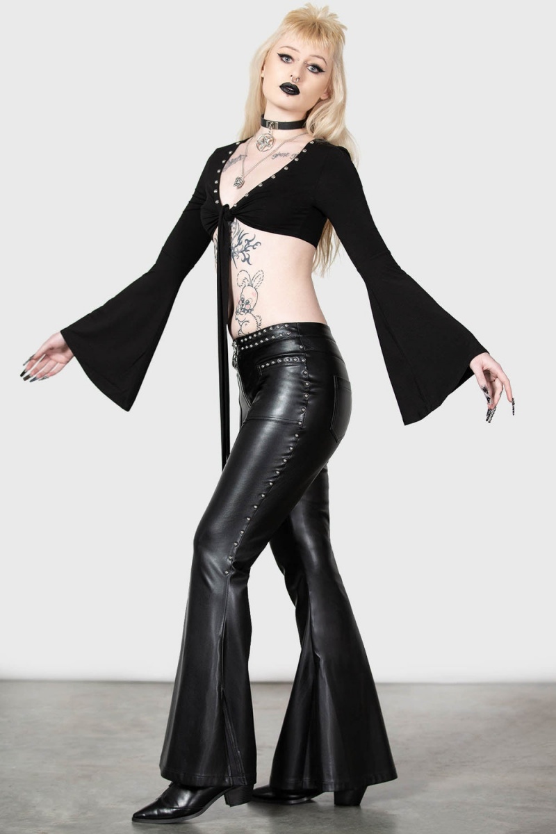 Killstar Sulfuric Magma Flares Černé | PBHMUE-584
