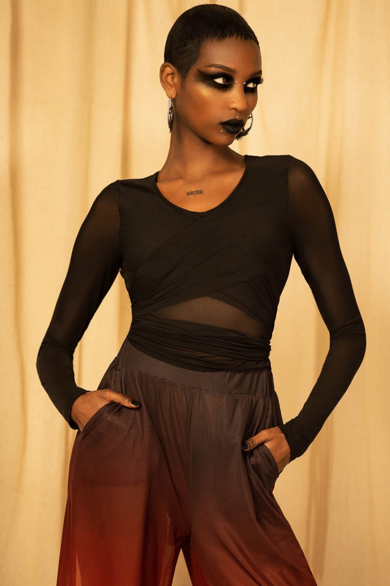 Killstar Sunset Wrap Top Černé | FOAZGJ-401