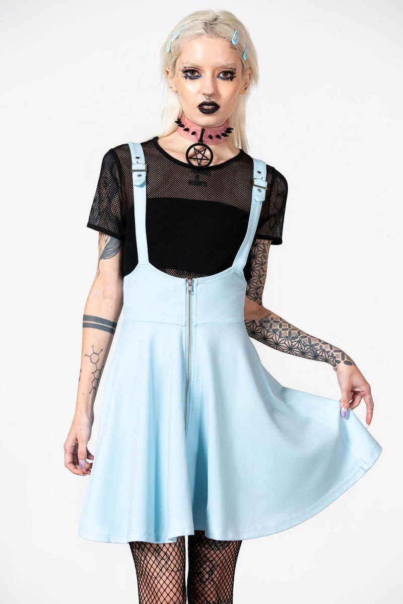 Killstar Suspend Me Statement Skirt [PASTEL BLUE] Blankyt | WXGMIK-096