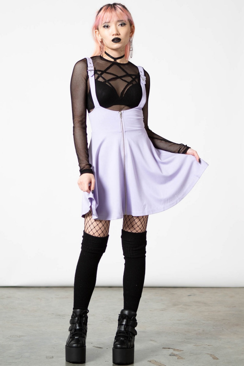 Killstar Suspend Me Statement Skirt [PASTEL LILAC] Lilac | DZGABH-419