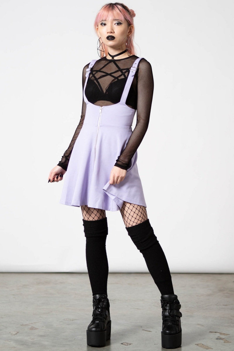 Killstar Suspend Me Statement Skirt [PASTEL LILAC] Lilac | DZGABH-419