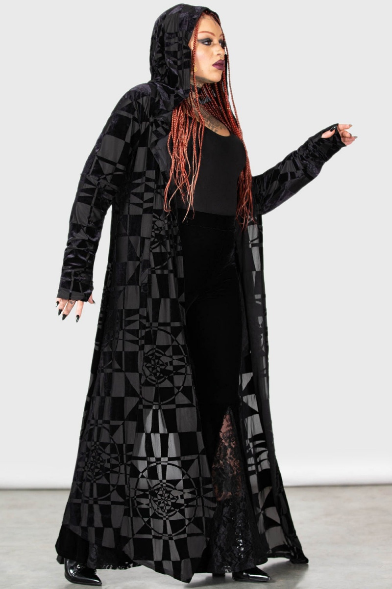 Killstar Suspiria Mood Cardigan Šedé | JQNWGL-587