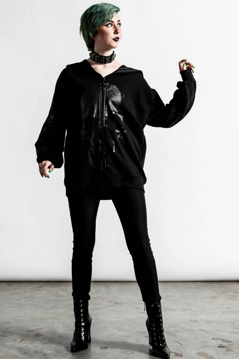Killstar Symbol Of Light Zip Through Top Černé | QKWUOH-057