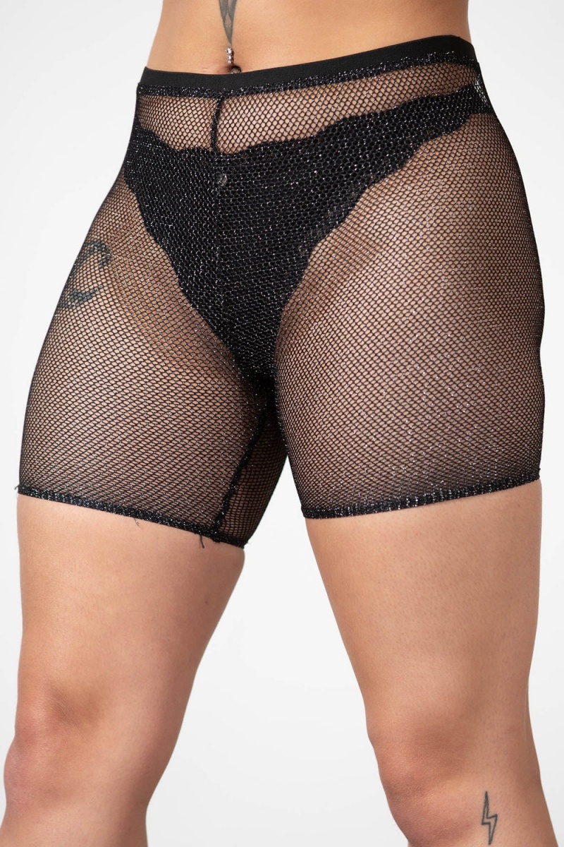 Killstar Synth Sigil Fishnet Bike Krátké Černé | KSGRND-863