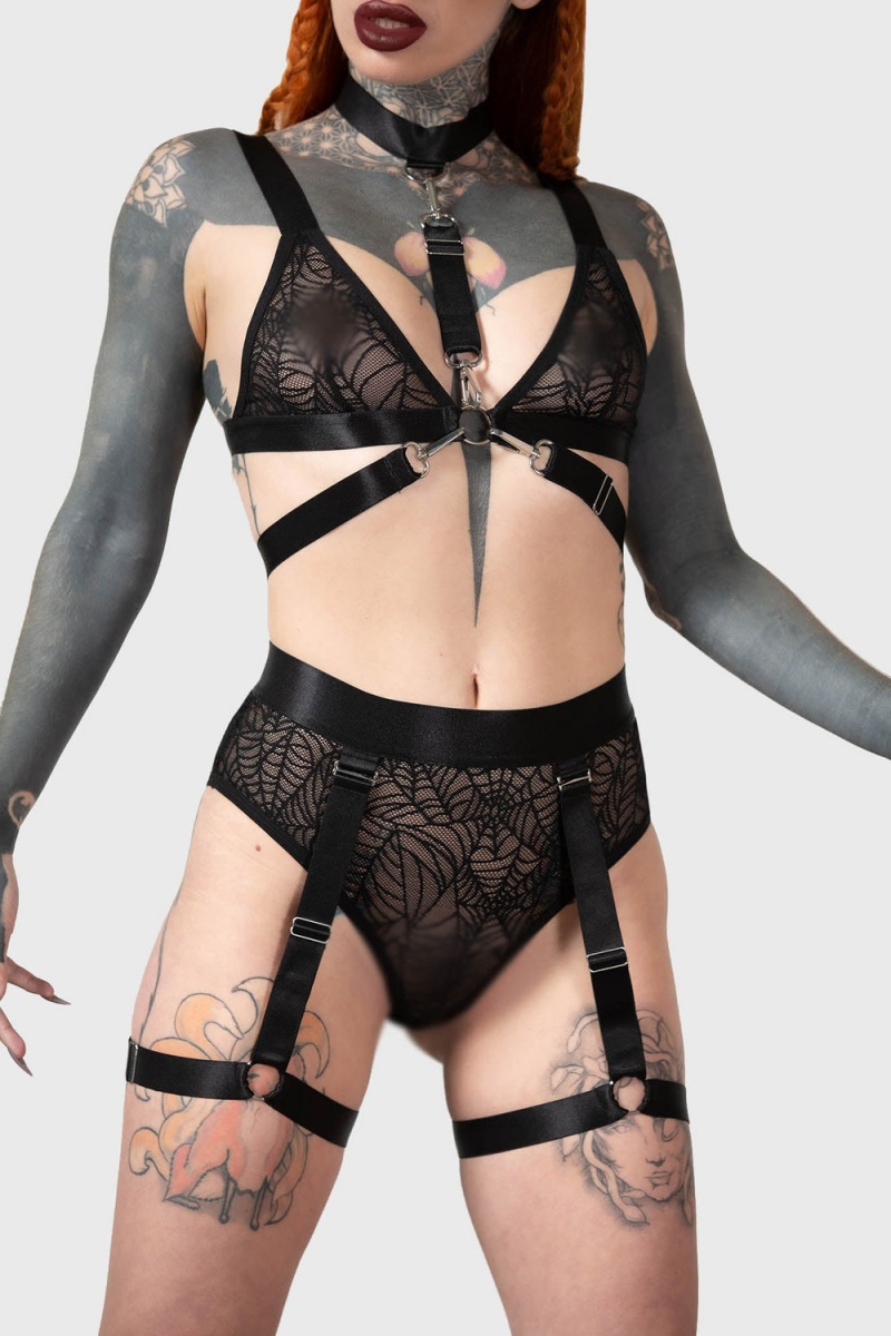 Killstar Tangled Panty Černé | ZLMQSU-310