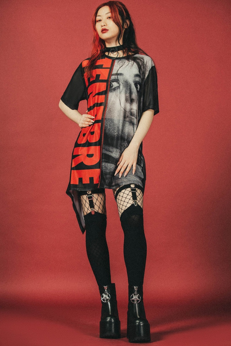 Killstar Tenebre Mesh Top Černé | AWKZDN-087