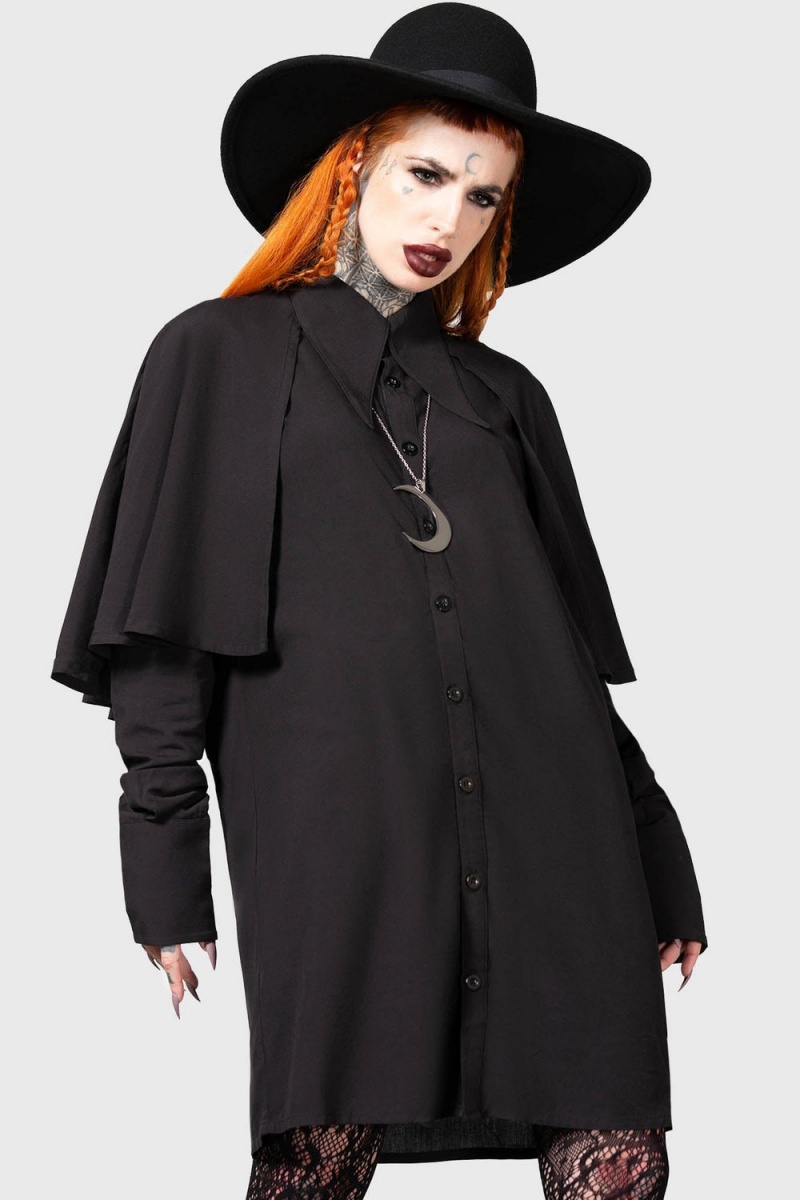 Killstar Tenebrus Shirt Černé | ZXPCNF-962