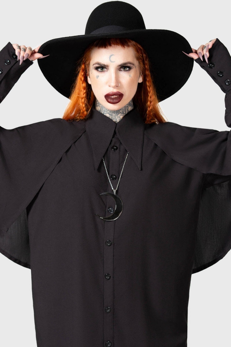 Killstar Tenebrus Shirt Černé | ZXPCNF-962