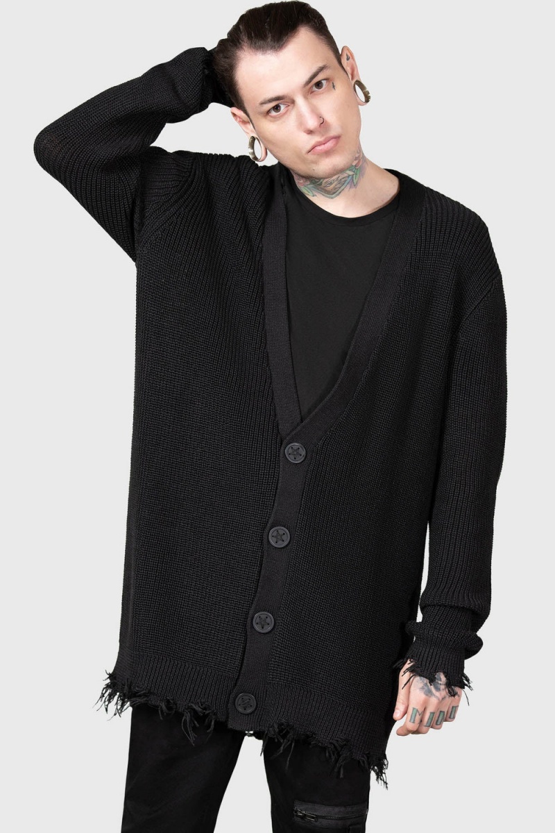 Killstar The Antisocials Cardigan Černé | AXIEZK-461