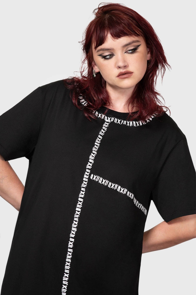 Killstar Thieves Eve T-Shirt Černé | BDRAYQ-852