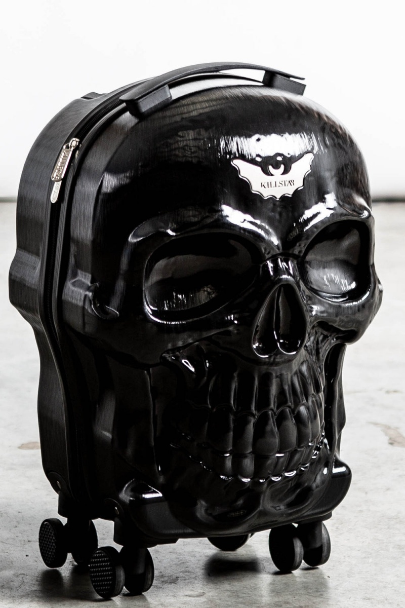 Killstar Tomb Travel Suitcase Černé | YSVJDA-690