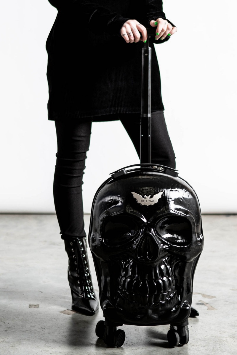 Killstar Tomb Travel Suitcase Černé | YSVJDA-690