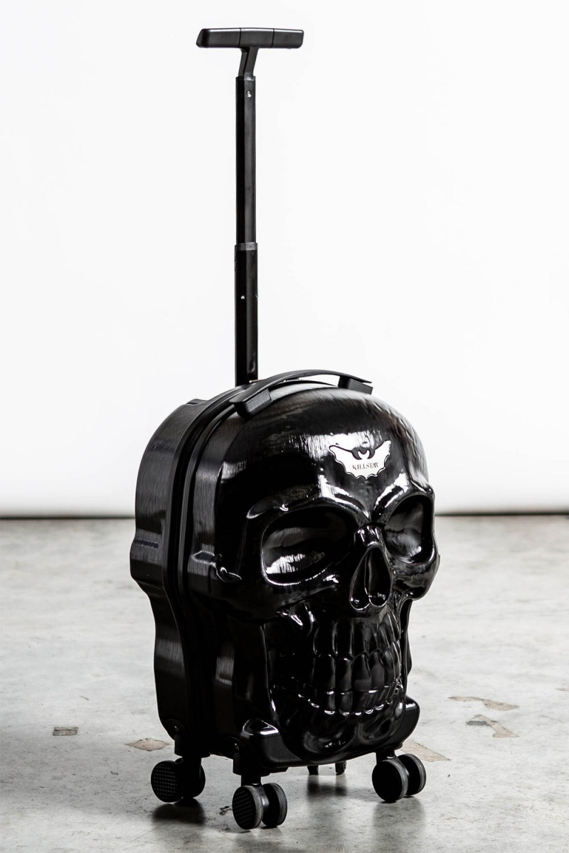 Killstar Tomb Travel Suitcase Černé | YSVJDA-690