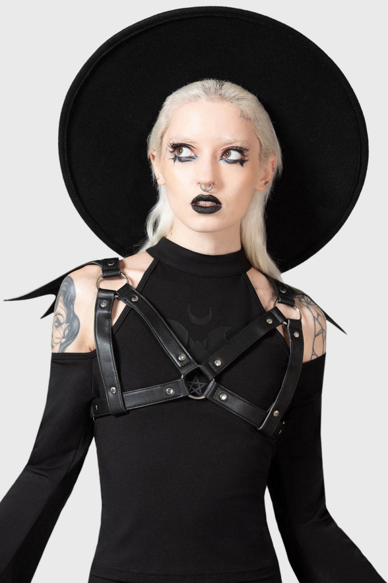 Killstar Totally Bats Harness Černé | XOAFVM-641
