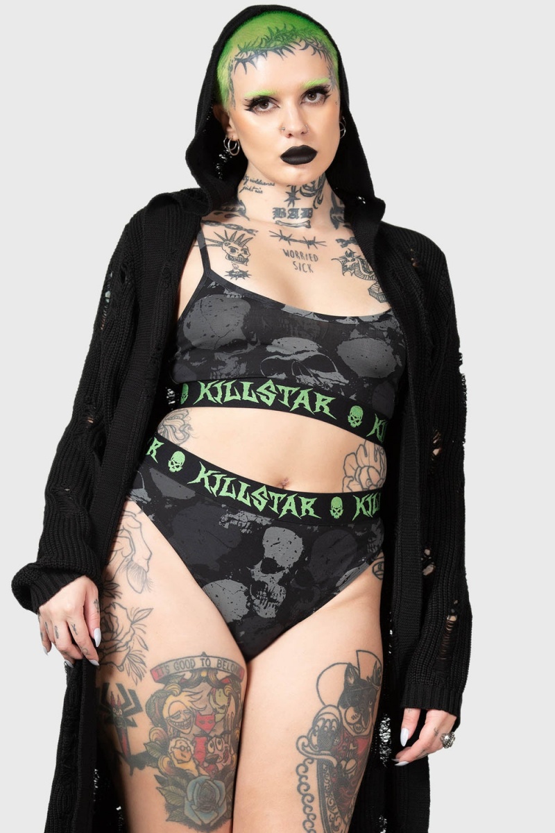 Killstar Tzompantli Panty Černé | WGIBRT-986