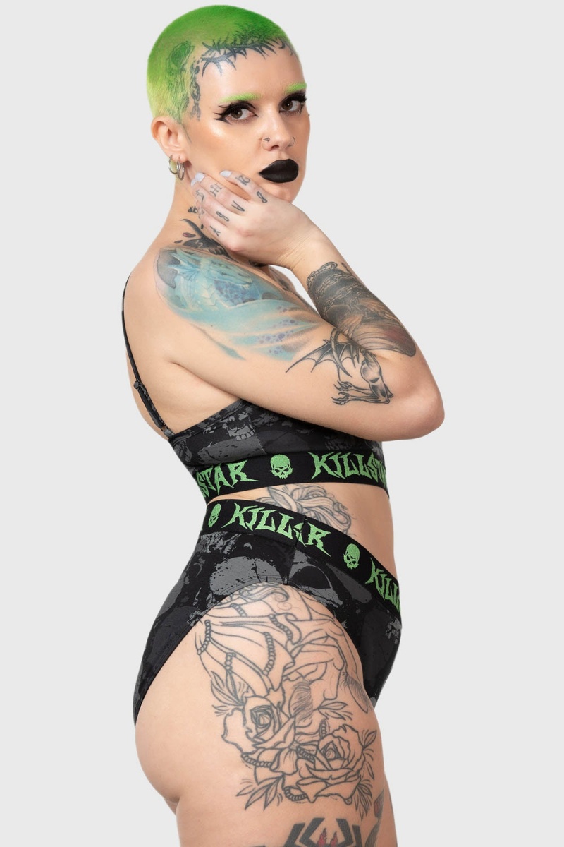 Killstar Tzompantli Panty Černé | WGIBRT-986