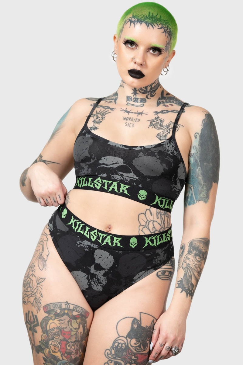 Killstar Tzompantli Panty Černé | WGIBRT-986
