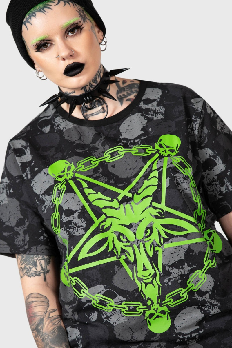 Killstar Tzompantli T Shirt Černé | EVAOCR-865