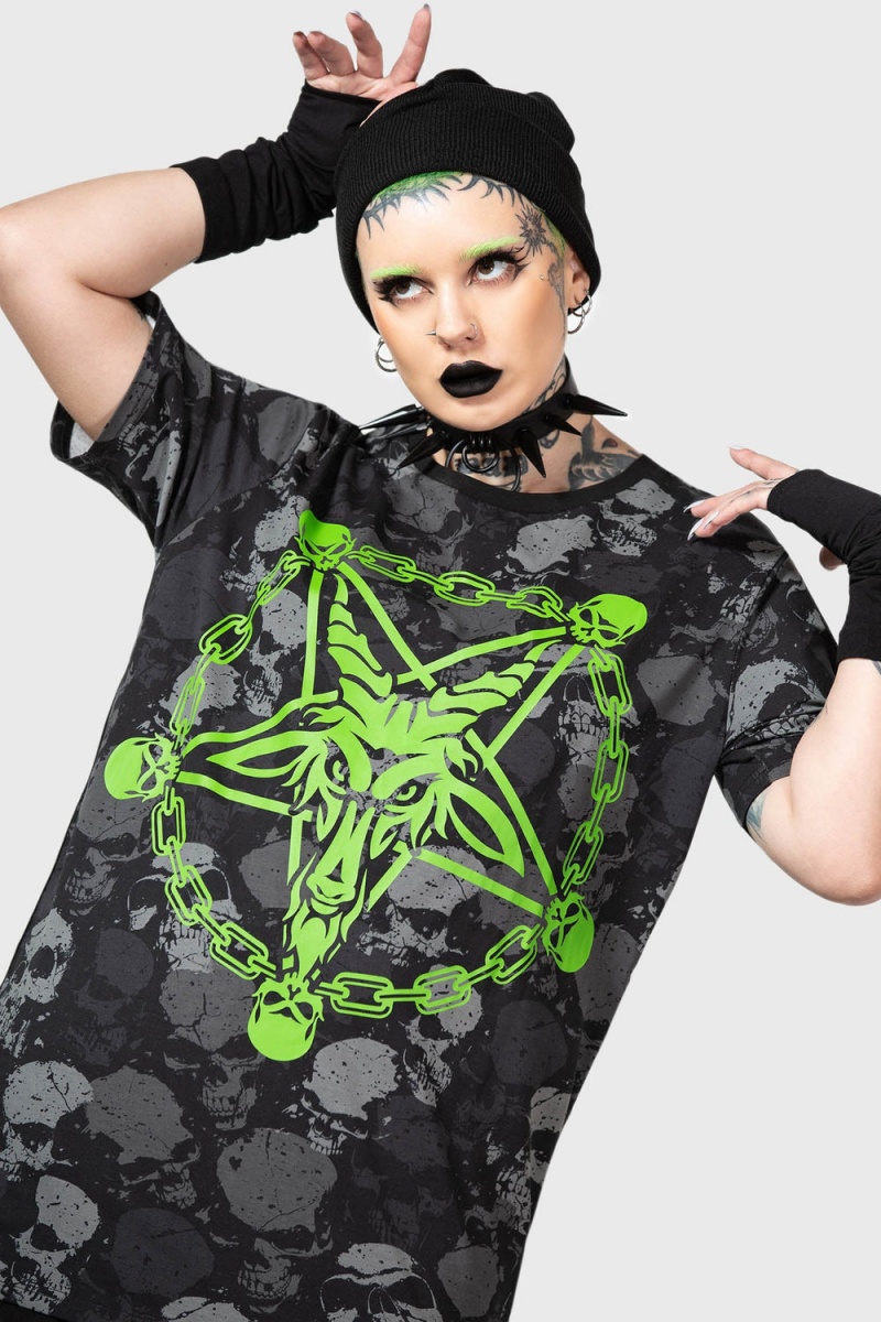 Killstar Tzompantli T Shirt Černé | EVAOCR-865