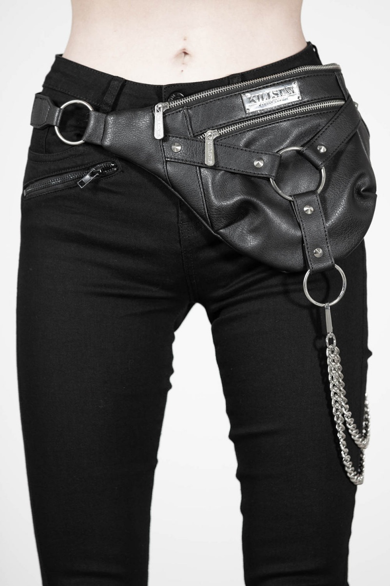 Killstar Unchained Waistbag Černé | RDCIJG-163