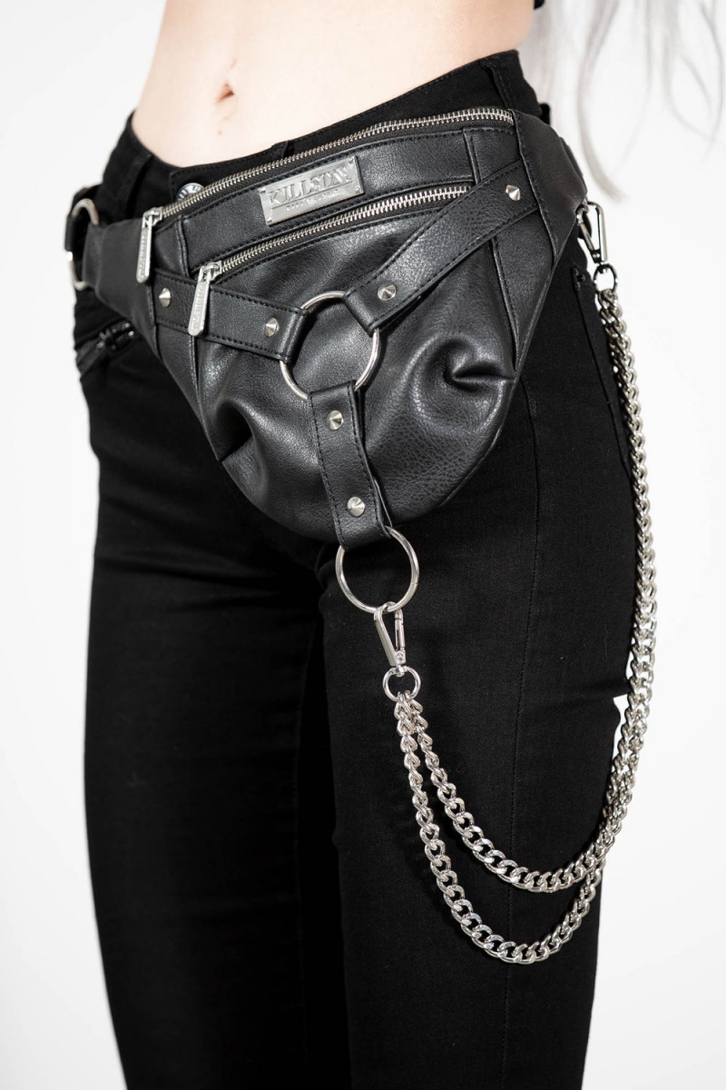 Killstar Unchained Waistbag Černé | RDCIJG-163