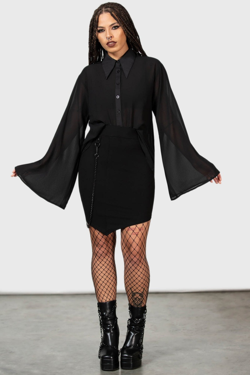 Killstar Unhallowed Shirt Černé | MTCDGL-621