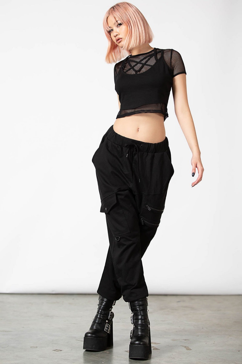 Killstar Vernon Joggers Černé | GAWEPK-197