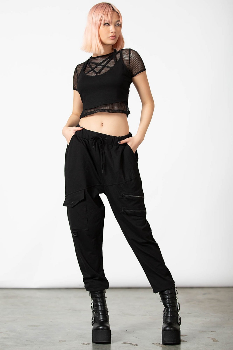 Killstar Vernon Joggers Černé | OTILQG-275
