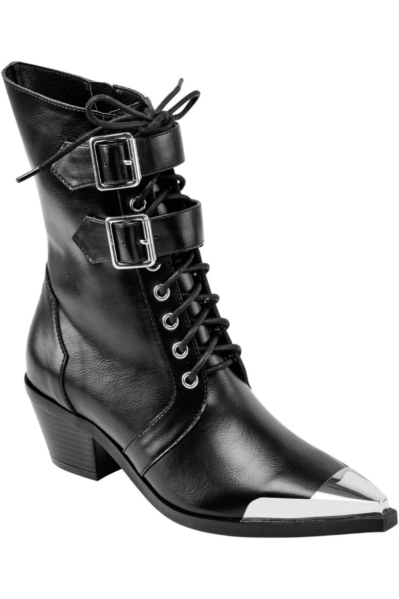 Killstar Violet Boots Černé | RFPUNV-314