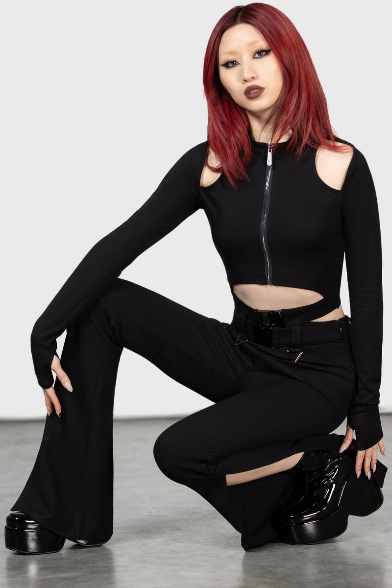 Killstar Vortatrix Trousers Černé | OJNTZP-730