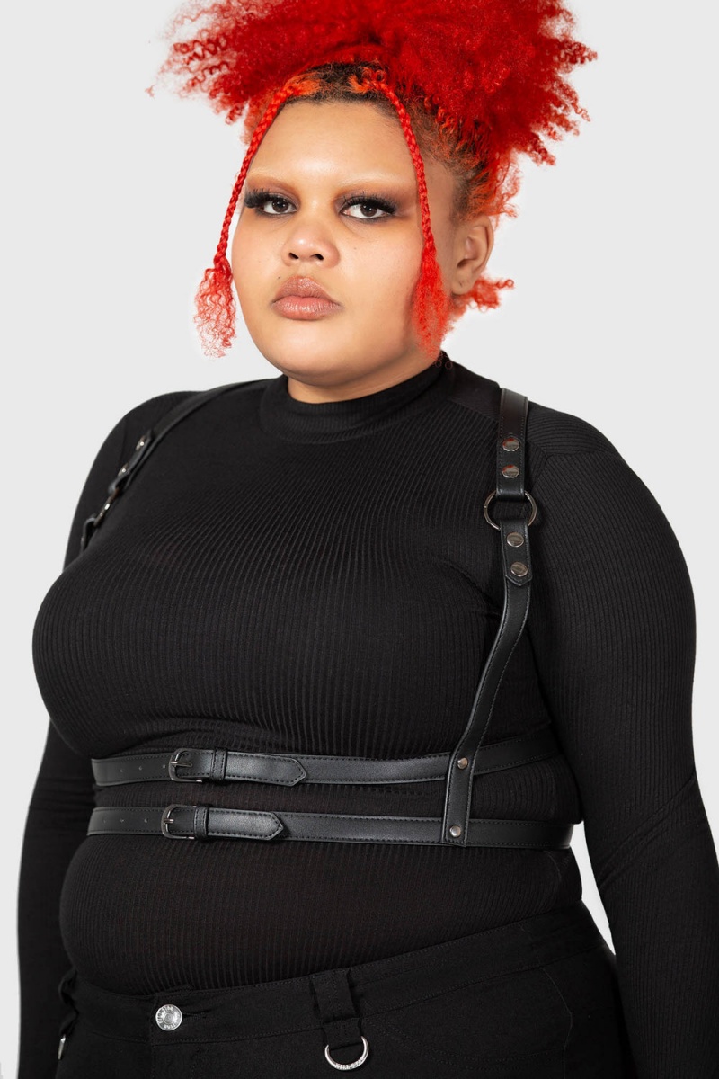 Killstar Wanda Harness [PLUS] Černé | GTLOZU-619