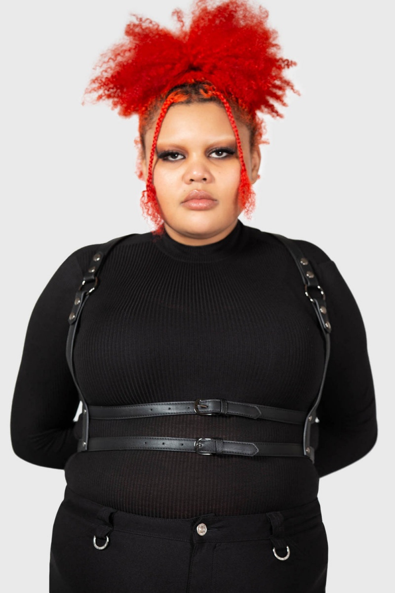 Killstar Wanda Harness [PLUS] Černé | GTLOZU-619