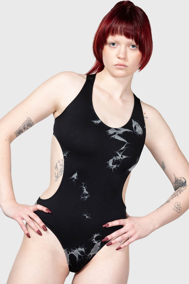 Killstar Warlock's Woods Bodysuit Černé | GPDTBK-025
