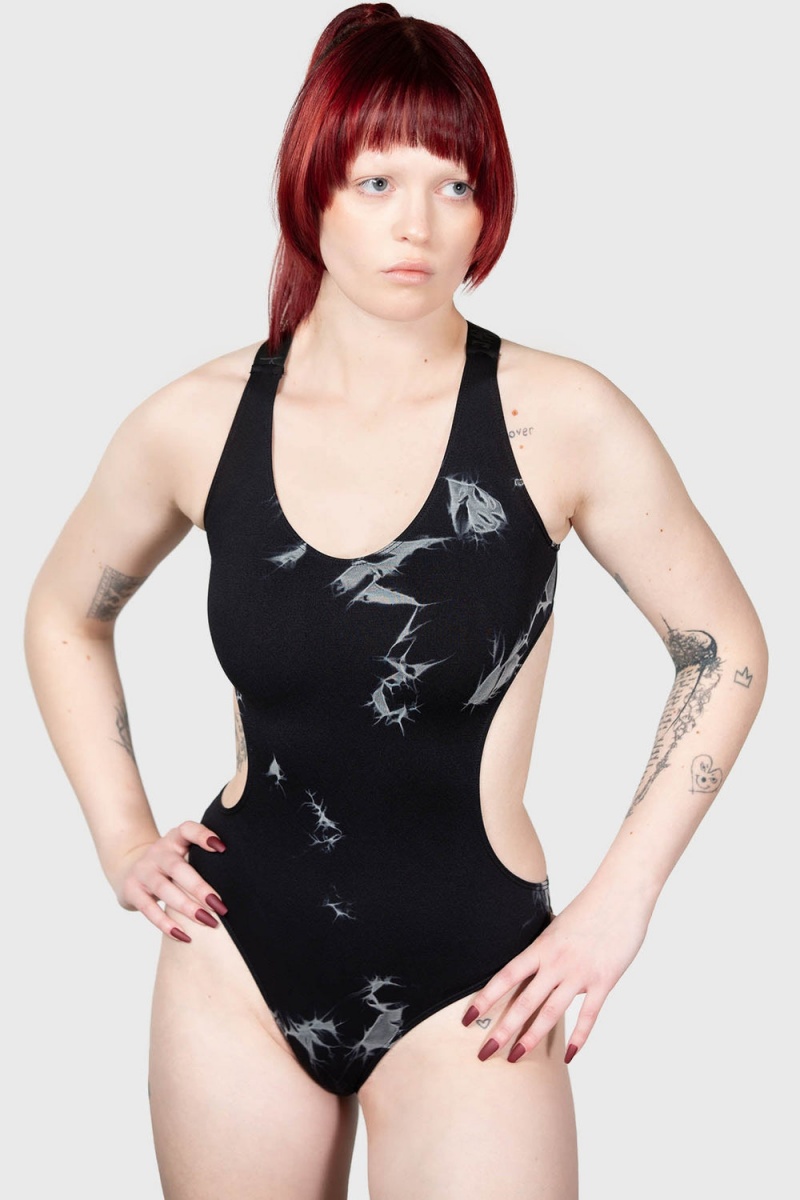 Killstar Warlock's Woods Bodysuit Černé | GPDTBK-025