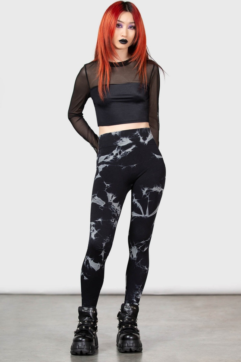 Killstar Wasteland Woods Leggings Černé | HKNYUQ-168