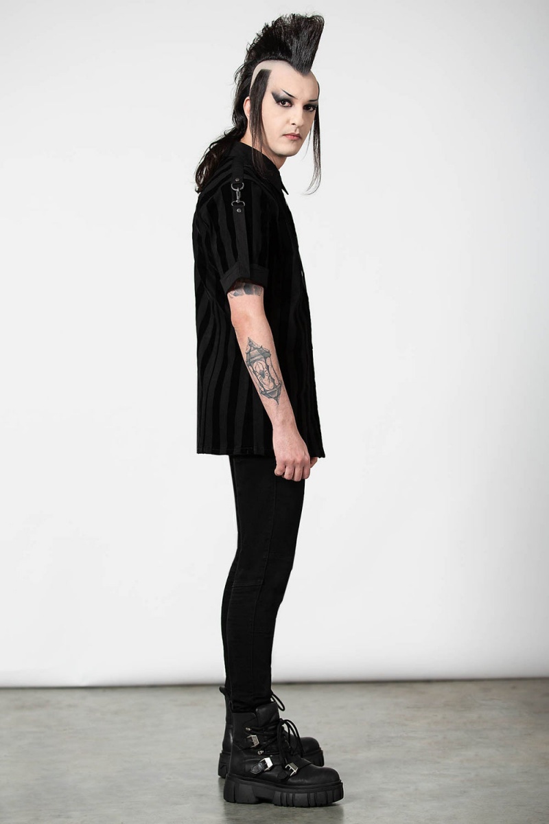Killstar Wastelands Button-Up Shirt Černé | VAJIED-507