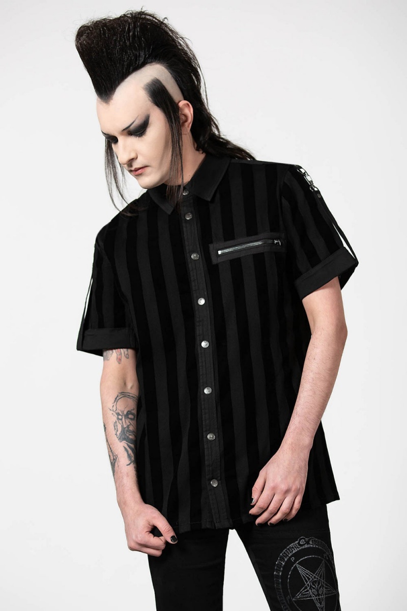 Killstar Wastelands Button-Up Shirt Černé | VAJIED-507