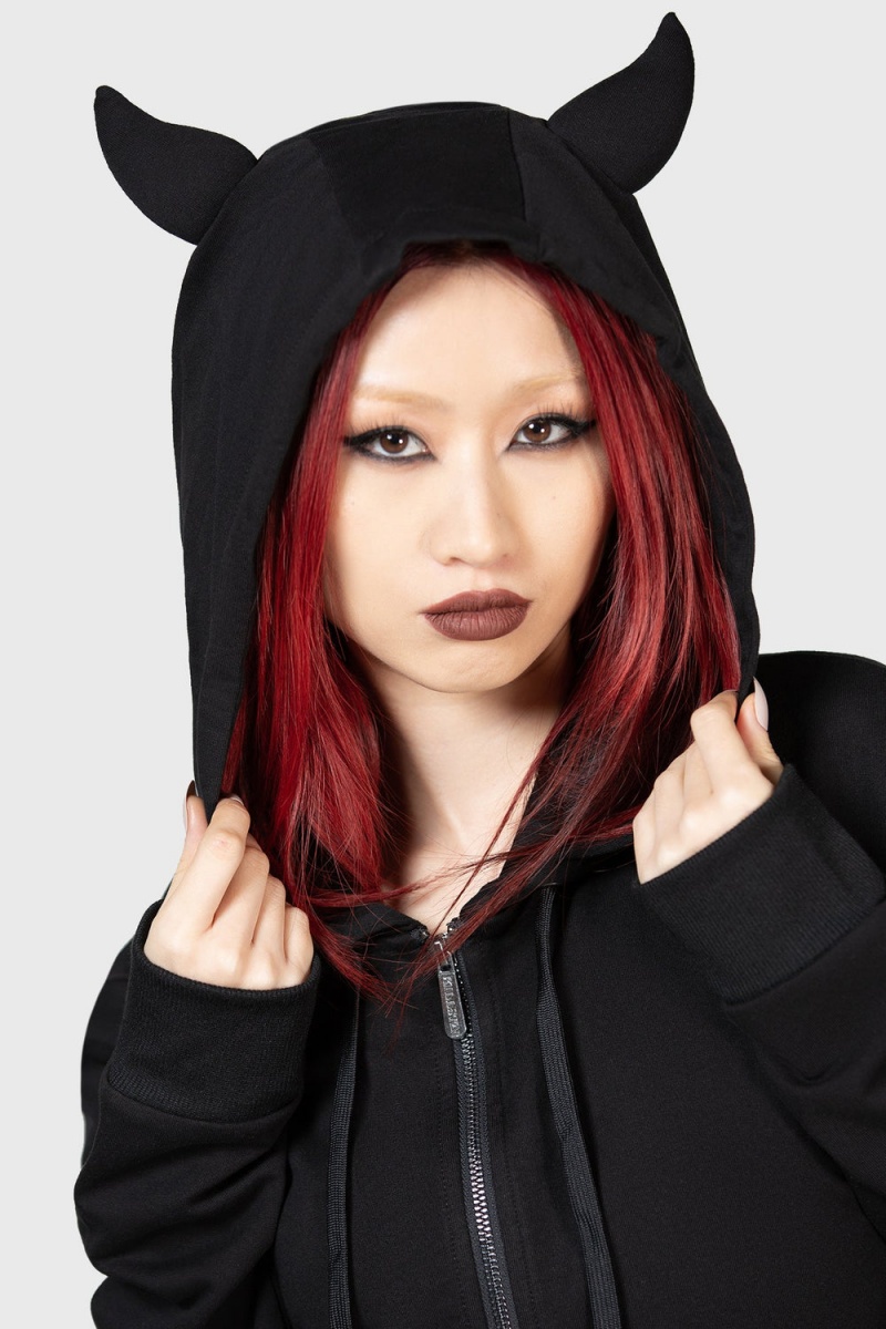 Killstar Watch The Skies Hoodie Černé | ZLITFJ-426