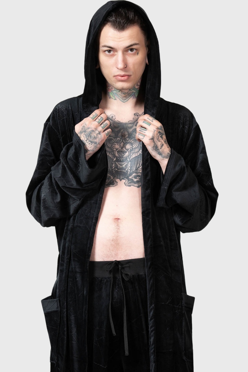 Killstar Webbed Robe Černé | FRYVHP-430