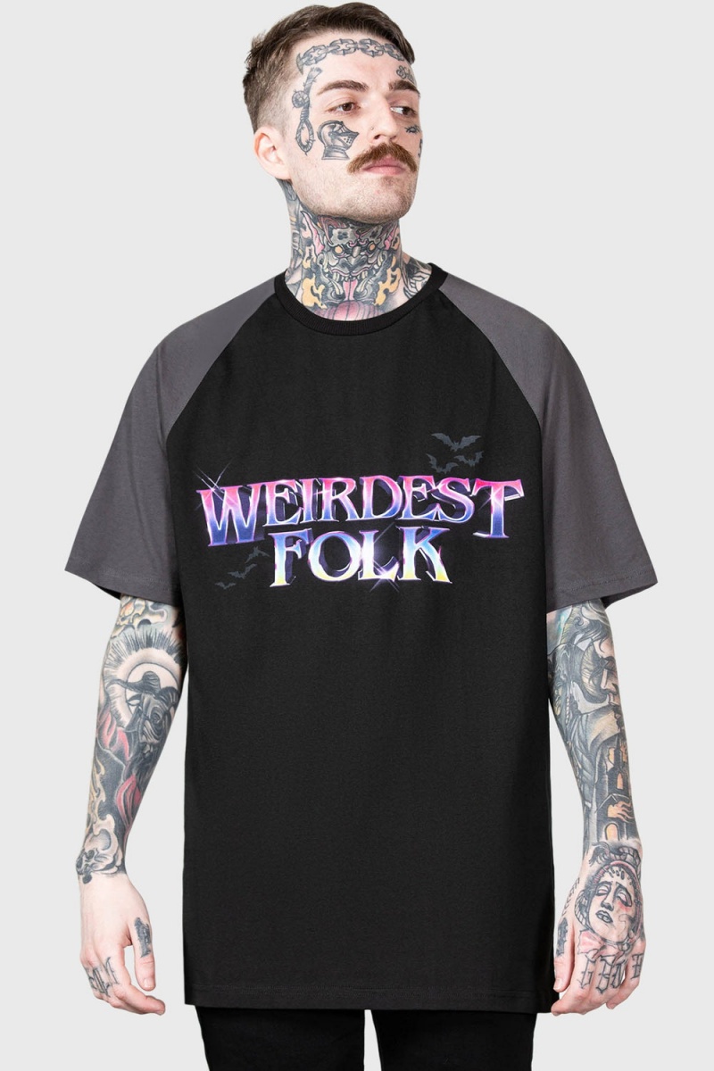 Killstar Weirdest Ones T-Shirt Černé | GXVYWQ-587
