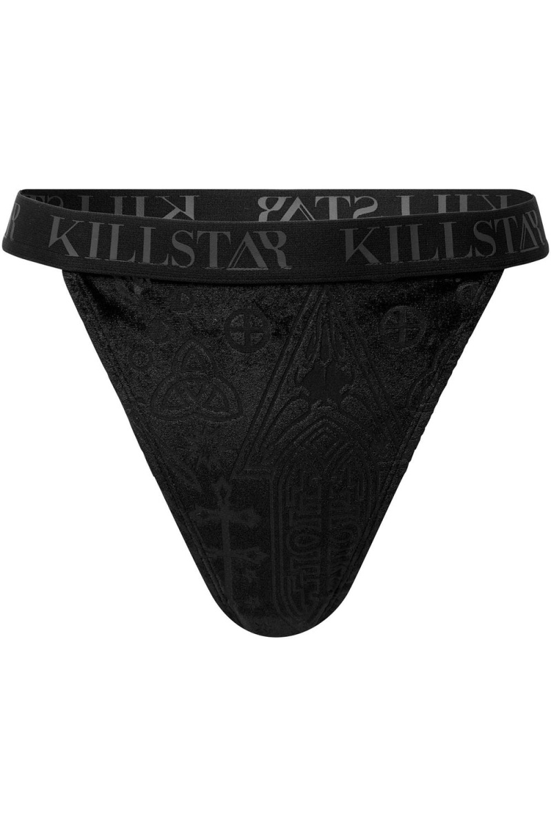 Killstar Wicked B*tch Panty Černé | LVXNUD-175