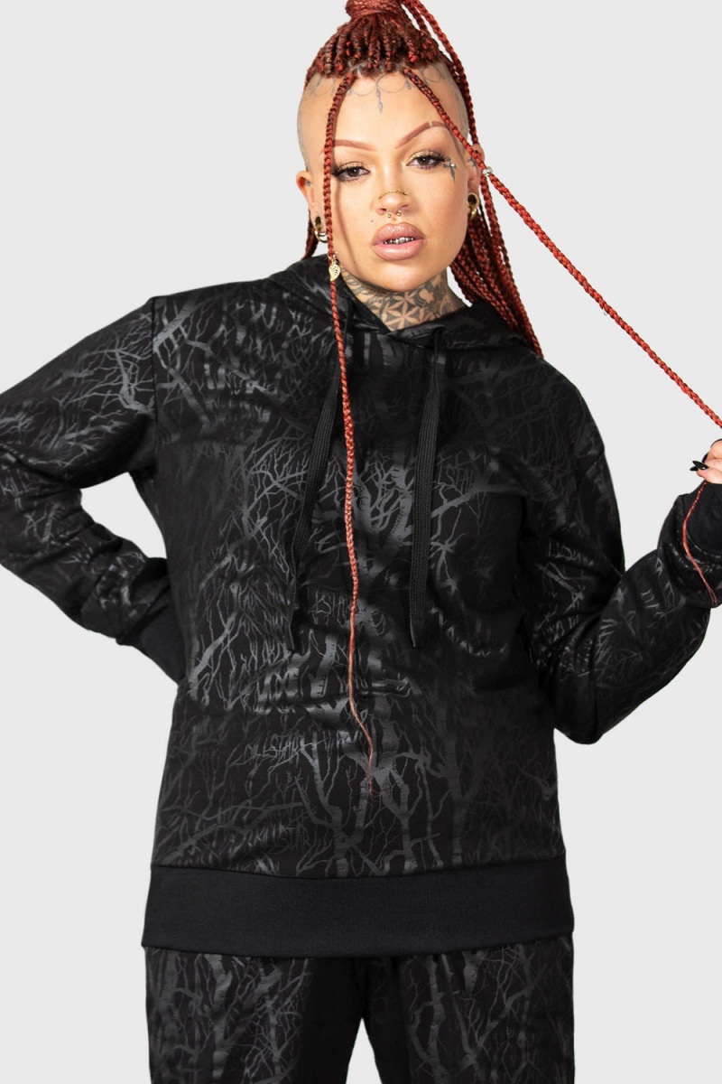 Killstar Wicked Woods Watcher Hoodie Černé | LNUJSV-052