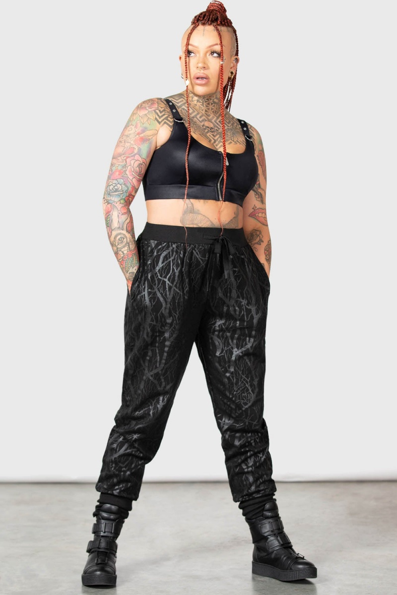Killstar Wicked Woods Watcher Joggers Černé | DAPZXG-369