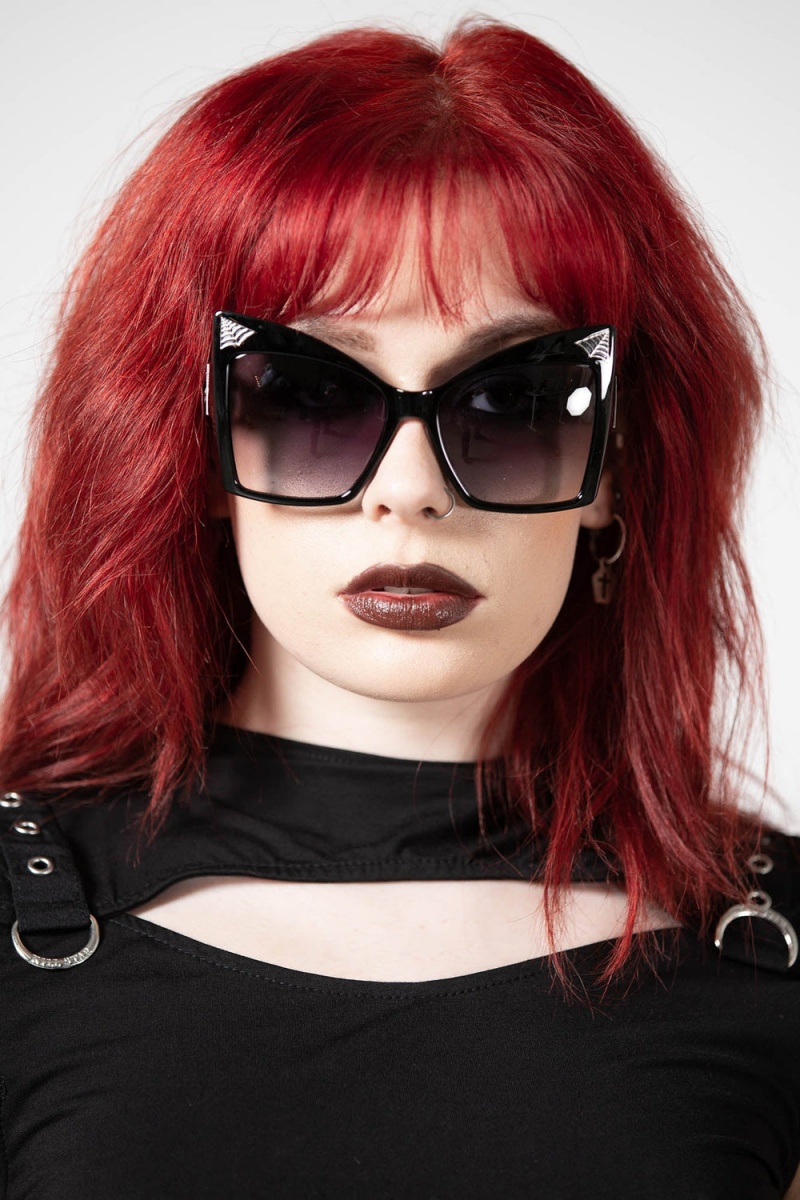 Killstar Widows Watch Sunglasses Černé | IXNTUO-570