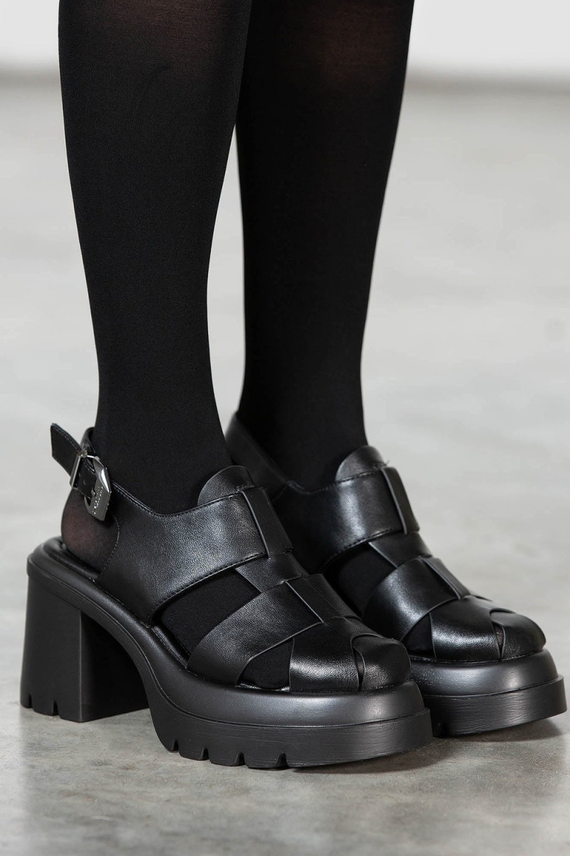 Killstar Wintermoss Platformy Sandals Černé | RNPFIO-923