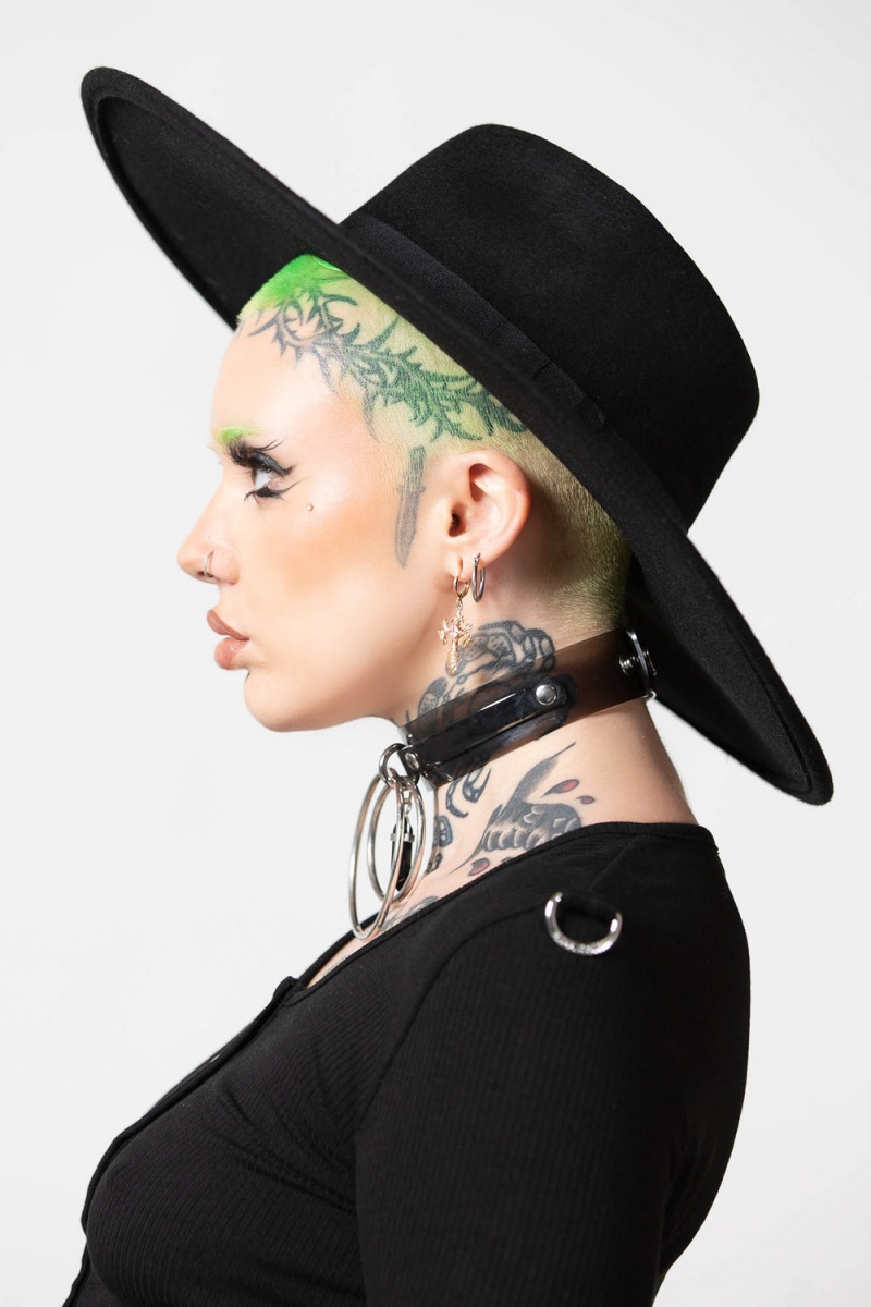 Killstar Witch Brim Hat [B] Černé | SAZFKT-719
