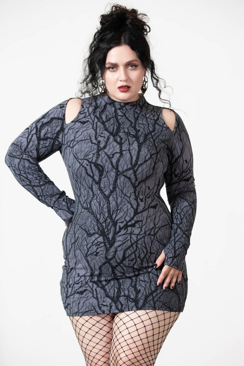 Killstar Witchwood Long Top Černé | UKTFHG-134