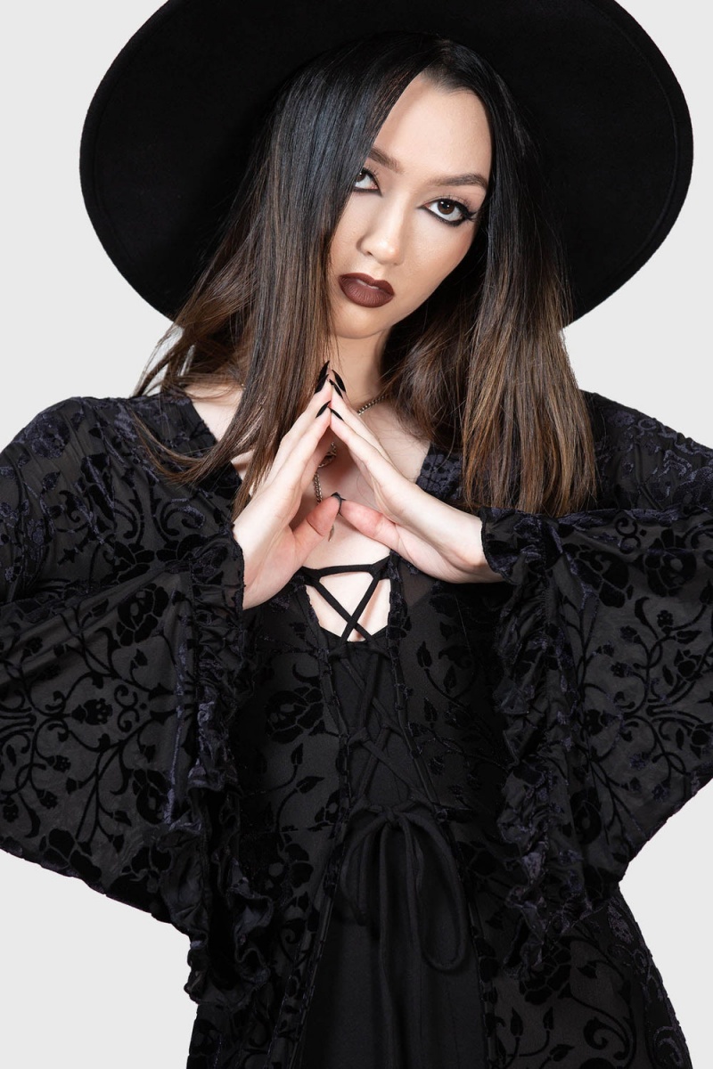 Killstar Woodland Spirit Duster Černé | AKSJRH-350